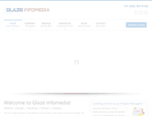Tablet Screenshot of glazeinfomedia.com